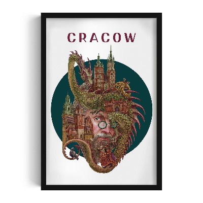 Tableau dans un cadre noir Cracovie