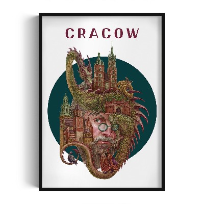 Tableau dans un cadre noir Cracovie