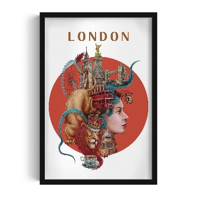 Tableau dans un cadre noir Londres