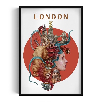 Tableau dans un cadre noir Londres