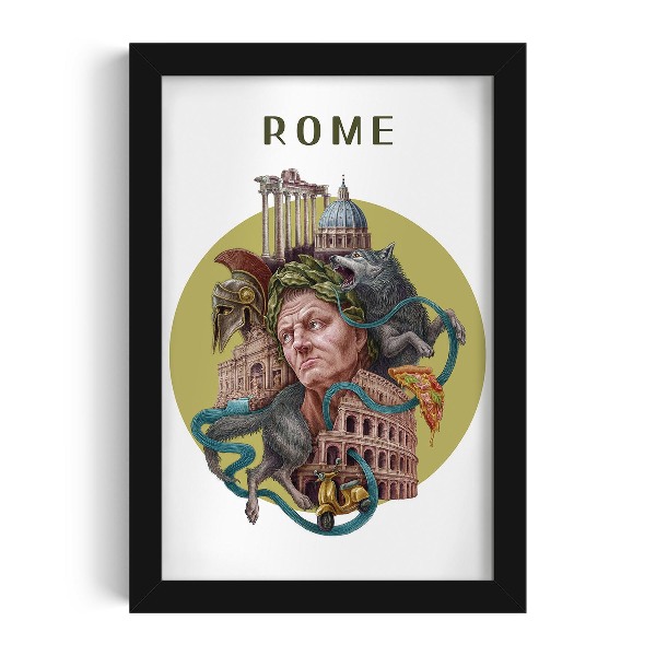 Tableau dans un cadre noir Rome