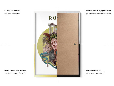 Tableau dans un cadre noir Rome