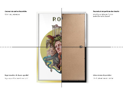 Tableau dans un cadre noir Rome