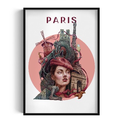 Tableau dans un cadre noir Paris