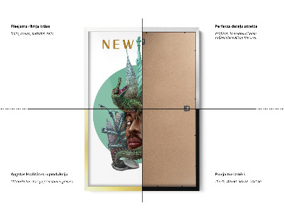 Tableau dans un cadre noir New York