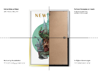 Tableau dans un cadre noir New York