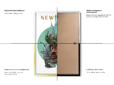 Tableau dans un cadre noir New York