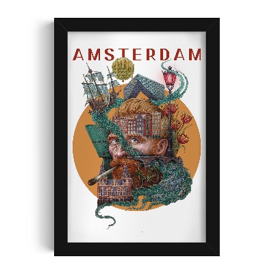Tableau dans un cadre noir Amsterdam