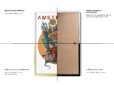 Tableau dans un cadre noir Amsterdam