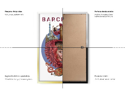 Tableau dans un cadre noir Barcelone