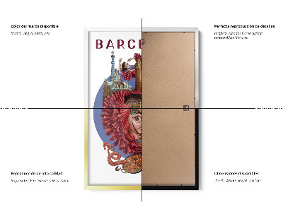 Tableau dans un cadre noir Barcelone