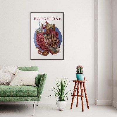 Tableau dans un cadre noir Barcelone