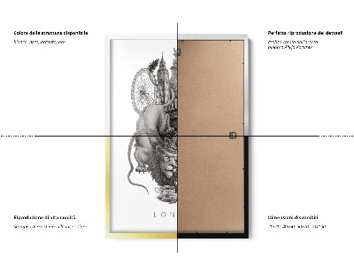 Tableau dans un cadre noir Londres en noir et blanc