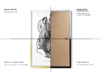 Tableau dans un cadre noir Londres en noir et blanc