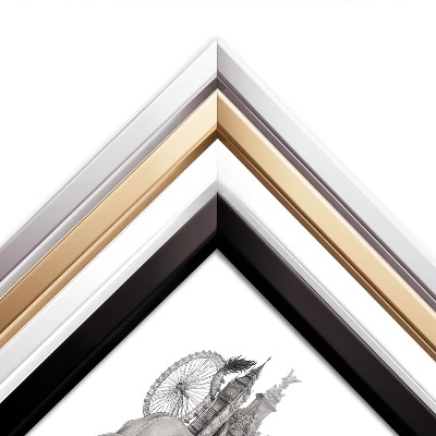 Tableau dans un cadre noir Londres en noir et blanc