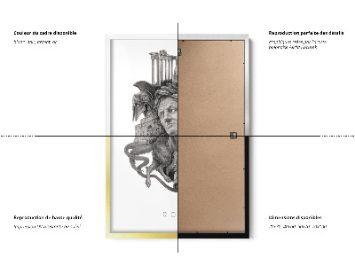 Tableau dans un cadre noir Rome noir et blanc