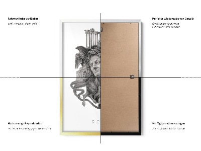 Tableau dans un cadre noir Rome noir et blanc