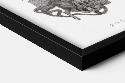 Tableau dans un cadre noir Rome noir et blanc