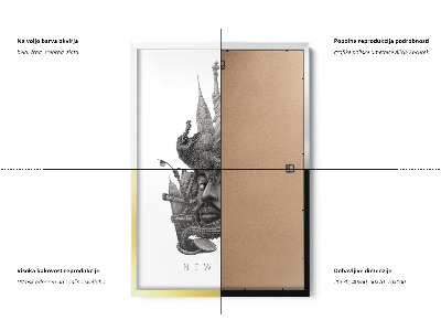 Tableau dans un cadre noir New York noir et blanc