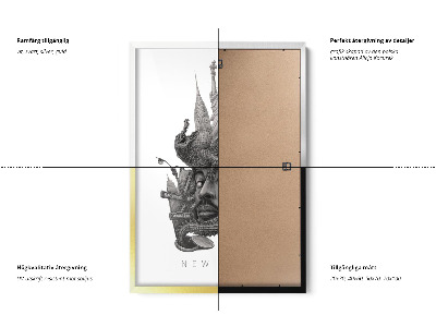 Tableau dans un cadre noir New York noir et blanc