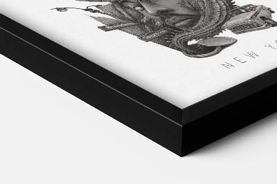 Tableau dans un cadre noir New York noir et blanc