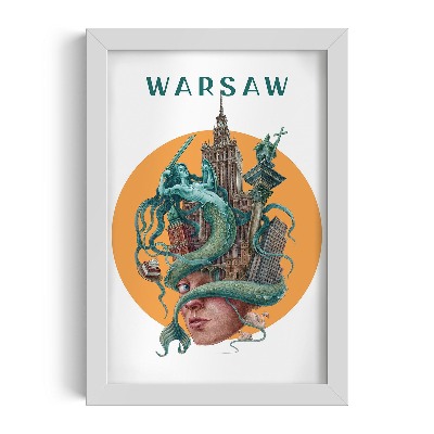 Tableau dans un cadre blanc Varsovie