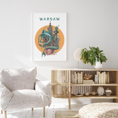 Tableau dans un cadre blanc Varsovie