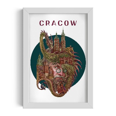 Tableau dans un cadre blanc Cracovie