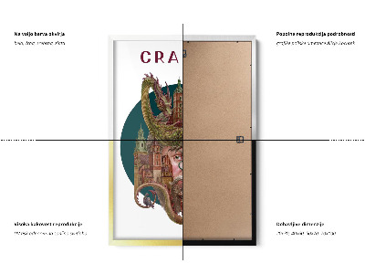 Tableau dans un cadre blanc Cracovie