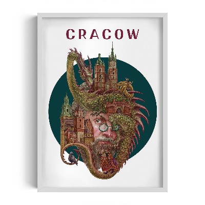 Tableau dans un cadre blanc Cracovie