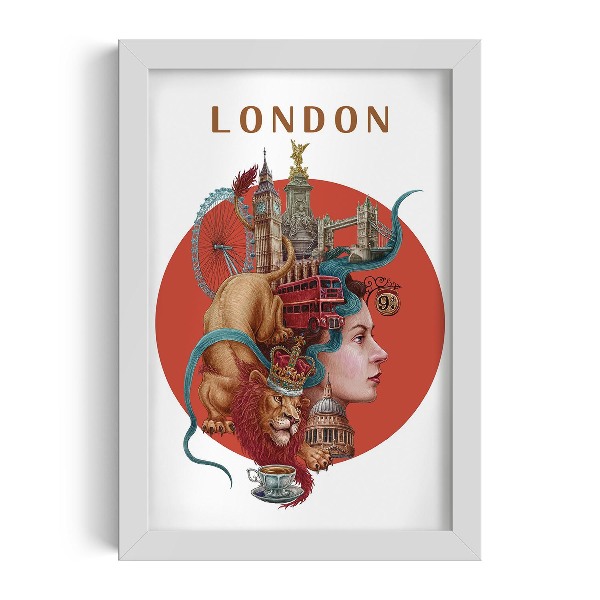 Tableau dans un cadre blanc Londres