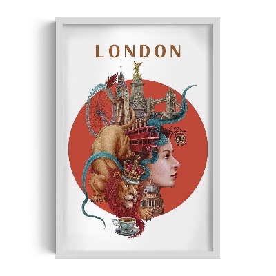 Tableau dans un cadre blanc Londres