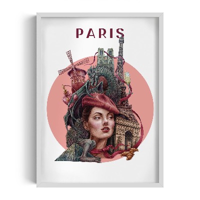 Tableau dans un cadre blanc Paris