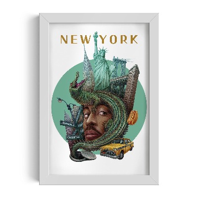 Tableau dans un cadre blanc New York