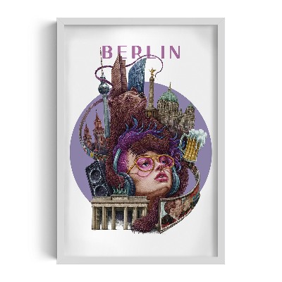 Tableau dans un cadre blanc Berlin