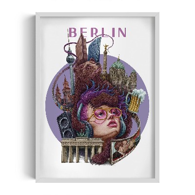 Tableau dans un cadre blanc Berlin