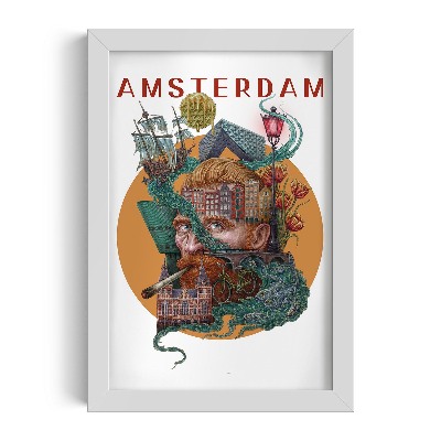 Tableau dans un cadre blanc Amsterdam