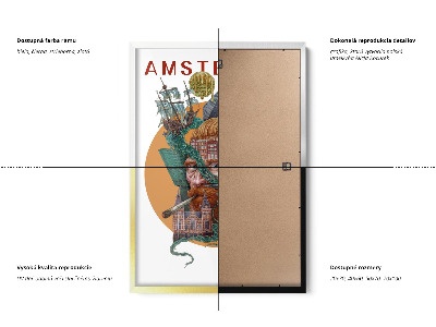 Tableau dans un cadre blanc Amsterdam