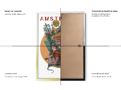 Tableau dans un cadre blanc Amsterdam