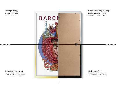 Tableau dans un cadre blanc Barcelone