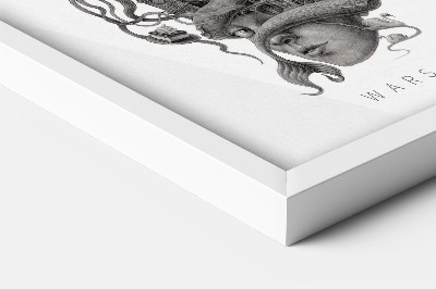 Tableau dans un cadre blanc Varsovie en noir et blanc