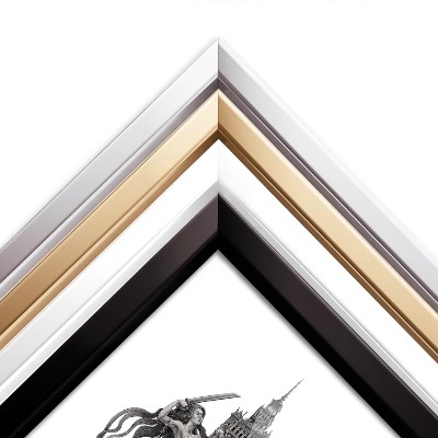 Tableau dans un cadre blanc Varsovie en noir et blanc