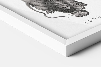 Tableau dans un cadre blanc Londres en noir et blanc