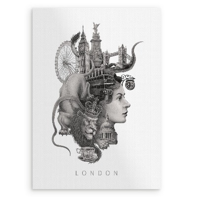 Tableau Londres en noir et blanc