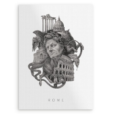 Tableau Rome noir et blanc