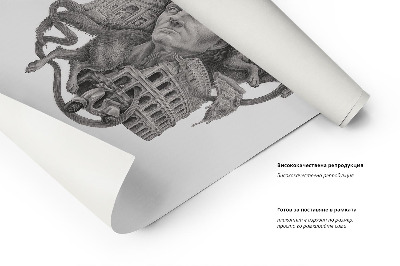 Tableau Rome noir et blanc