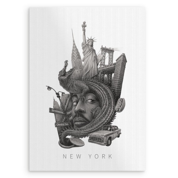 Tableau New York noir et blanc