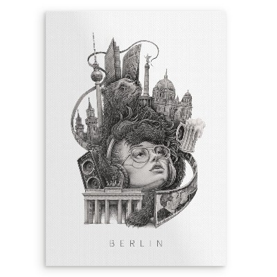 Tableau Berlin noir et blanc