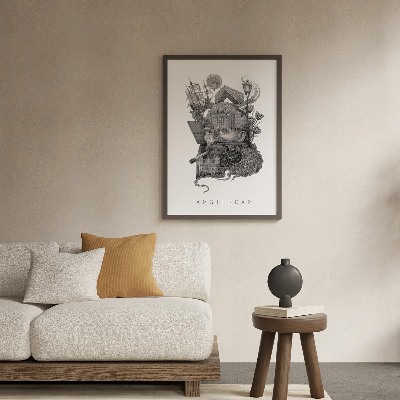 Tableau Amsterdam noir et blanc