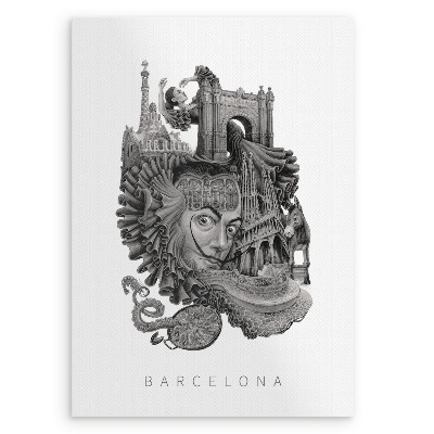 Tableau Barcelone noir et blanc
